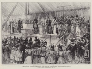 サザーランド研究所の礎石を築くプリンスオブウェールズのロングトンへの王室訪問 作： Melton Prior